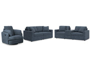Modmax 3-Piece Sectional Sofa, 2-Piece Sectional Loveseat and Swivel Glider Recliner