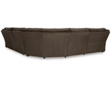 Seccional reclinable de 6 piezas de primer nivel con chaise longue