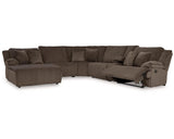 Seccional reclinable de 6 piezas de primer nivel con chaise longue