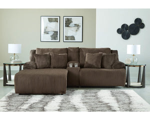 Sofá seccional reclinable de 3 piezas de primera calidad con chaise longue