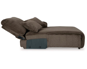 Chaise longue de nivel superior con respaldo de prensa y brazo orientado hacia la derecha