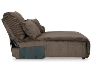 Chaise longue de nivel superior con respaldo de prensa y brazo orientado hacia la derecha