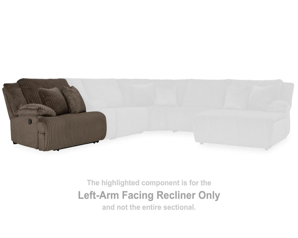 Sillón reclinable de nivel superior con brazo izquierdo