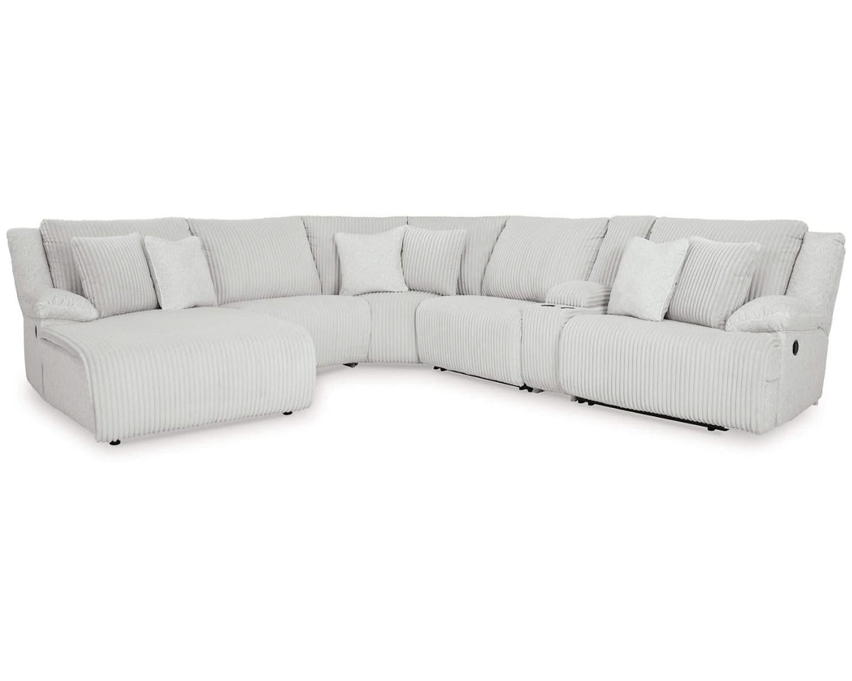 Seccional reclinable de 6 piezas de primer nivel con chaise longue