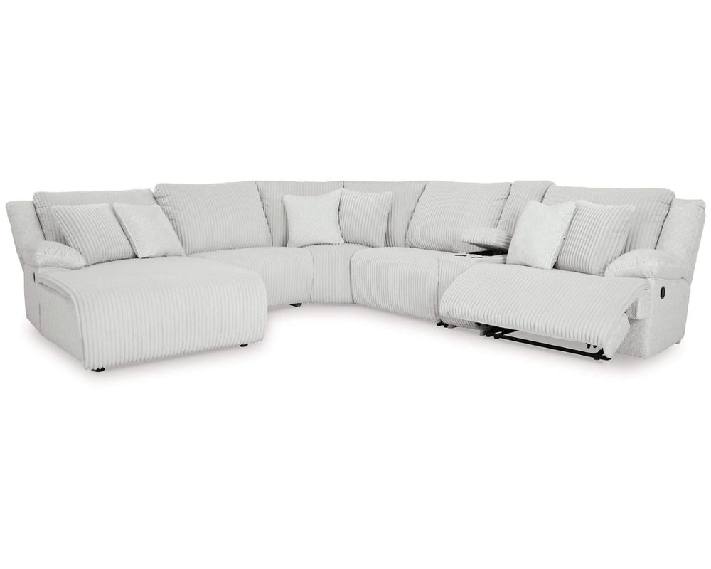 Seccional reclinable de 6 piezas de primer nivel con chaise longue