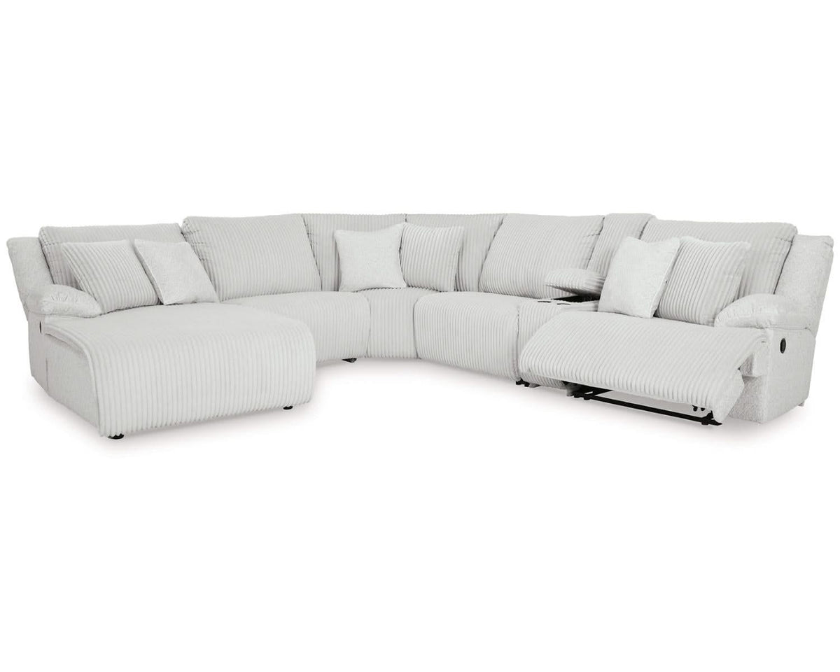 Seccional reclinable de 6 piezas de primer nivel con chaise longue