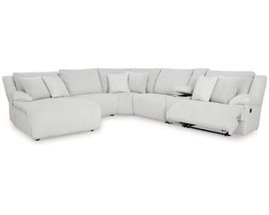 Seccional reclinable de 6 piezas de primer nivel con chaise longue