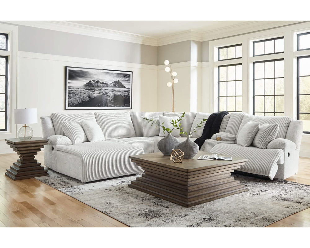 Seccional reclinable de 6 piezas de primer nivel con chaise longue