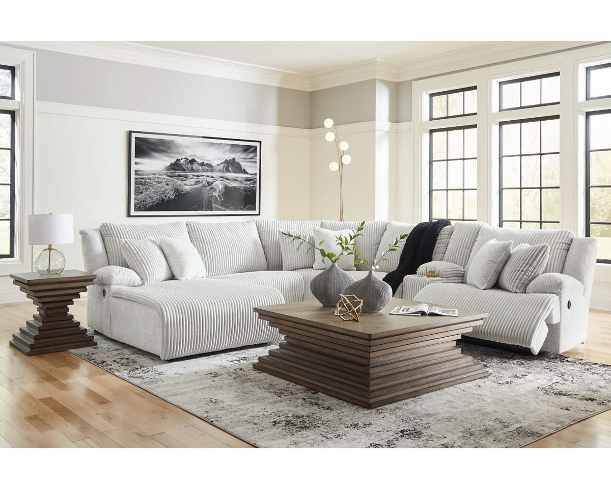 Seccional reclinable de 6 piezas de primer nivel con chaise longue