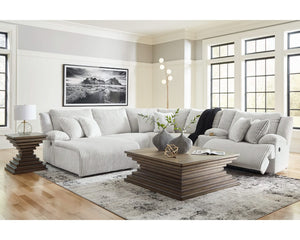 Seccional reclinable de 6 piezas de primer nivel con chaise longue