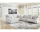 Seccional reclinable de 6 piezas de primer nivel con chaise longue
