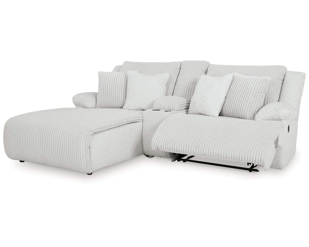 Sofá seccional reclinable de 3 piezas de primera calidad con chaise longue