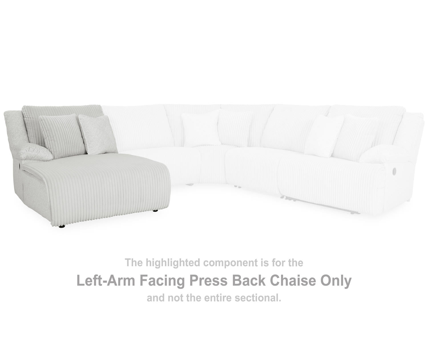 Top Tier Left-Arm Facing Press Back Chaise