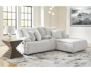 Sofá seccional reclinable de 3 piezas de primera calidad con chaise longue