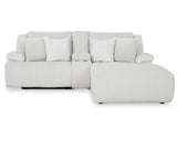 Sofá seccional reclinable de 3 piezas de primera calidad con chaise longue