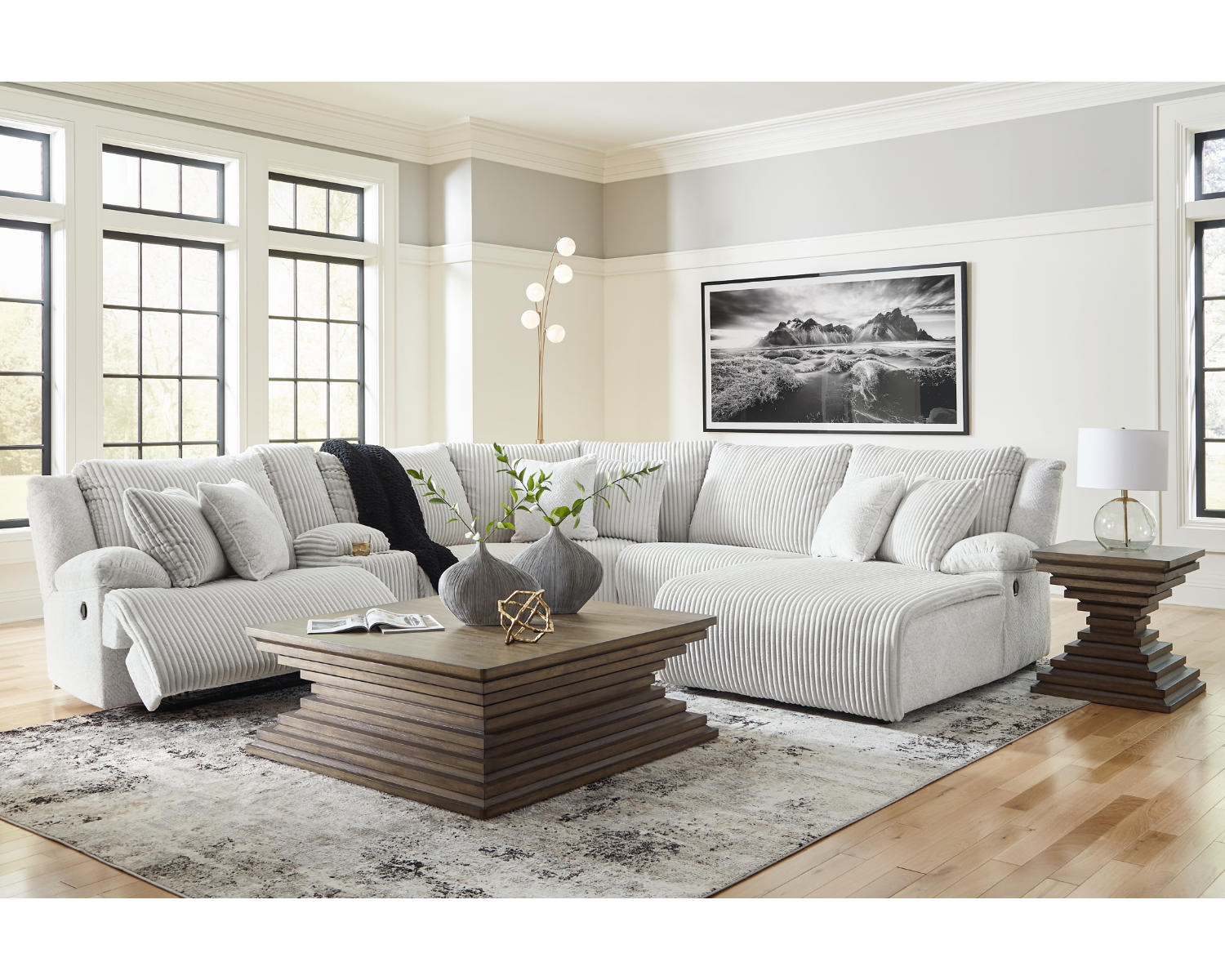 Top Tier 6-Piece Reclining Sectional with Chaise