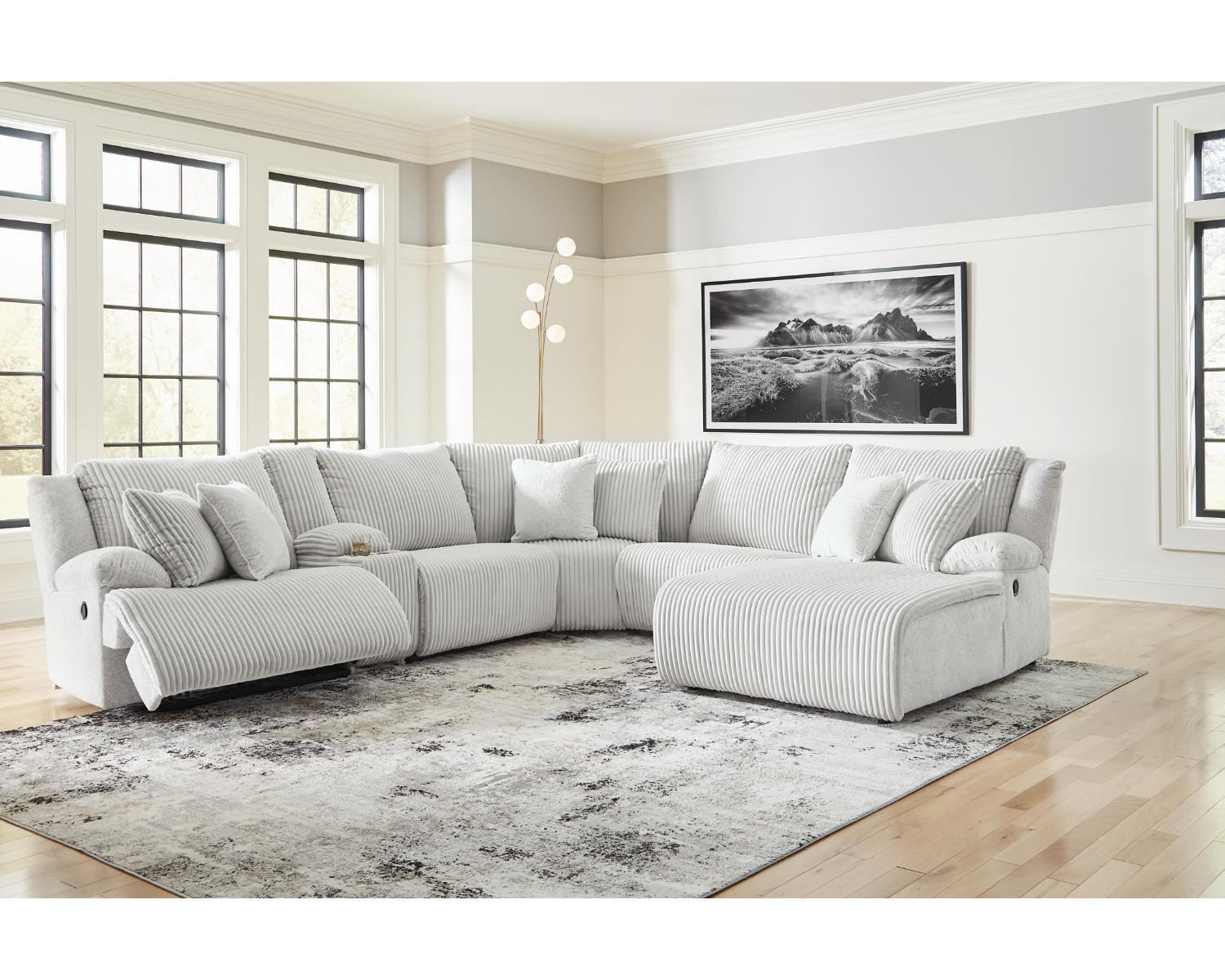 Top Tier 6-Piece Reclining Sectional with Chaise
