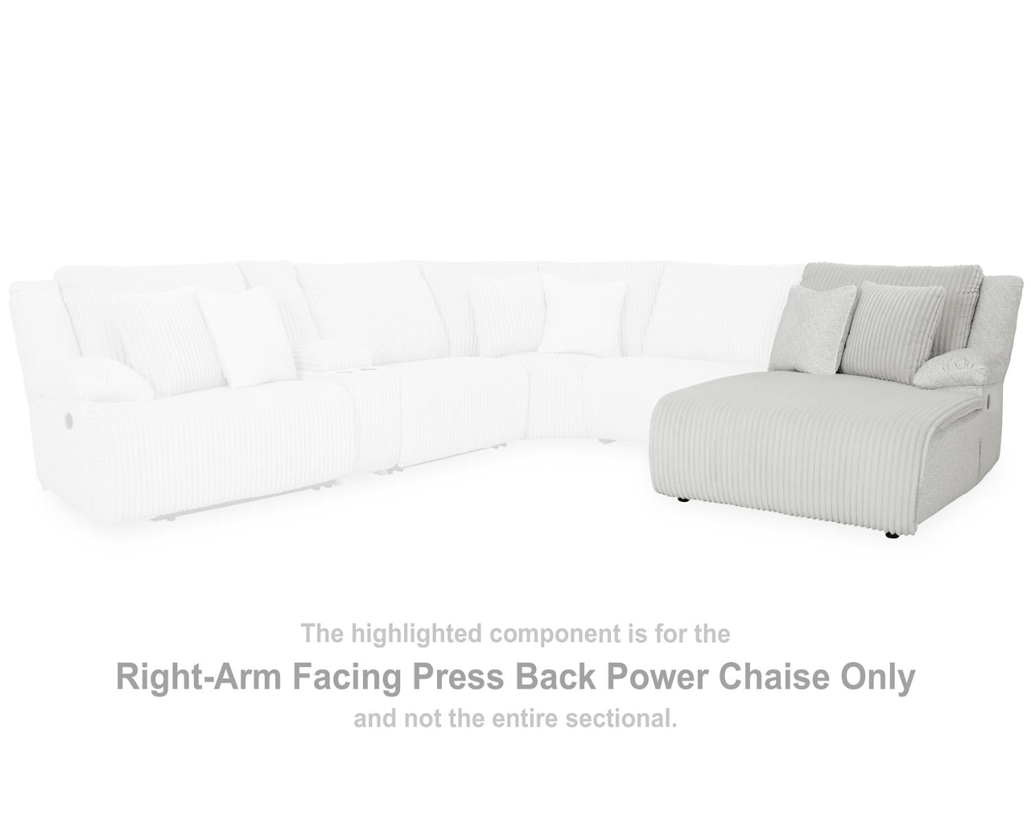 Top Tier Right-Arm Facing Power Reclining Back Chaise