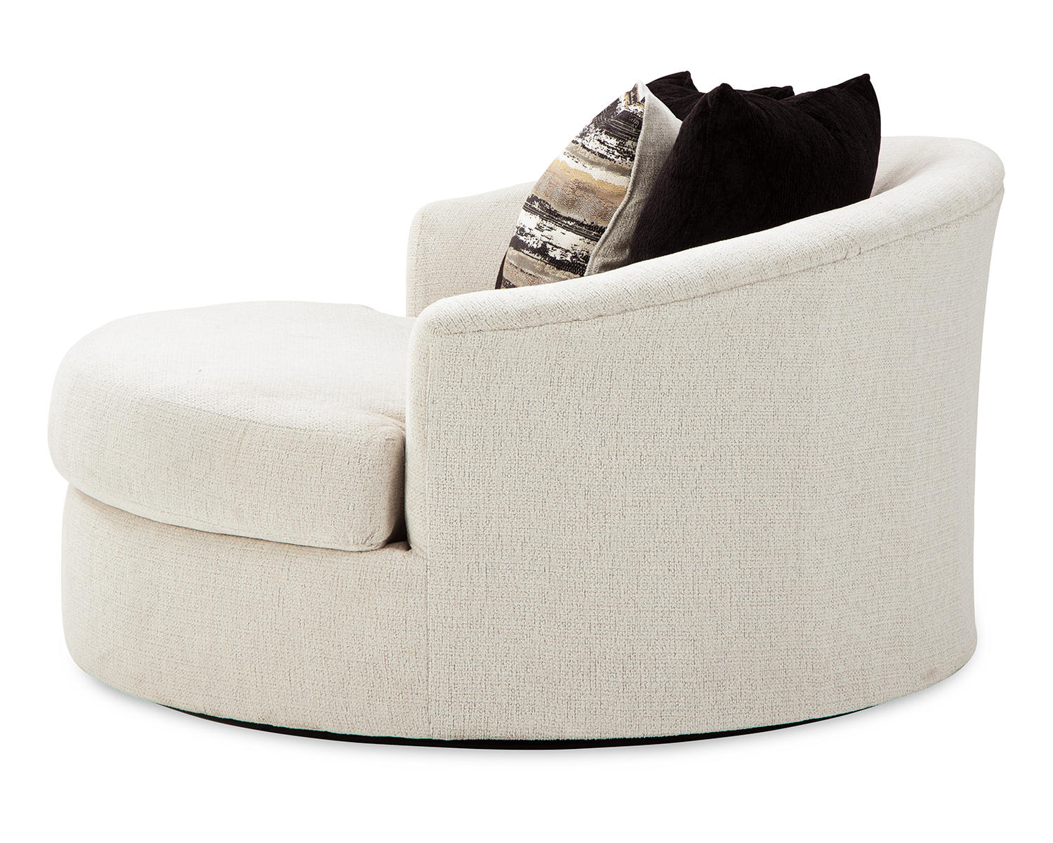 Cambri 2 Oversized Swivel Chairs and Ottoman