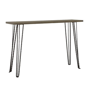 Consola de entrada rectangular Neville con tablero de madera, color gris