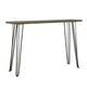 Consola de entrada rectangular Neville con tablero de madera, color gris