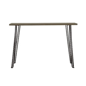 Consola de entrada rectangular Neville con tablero de madera, color gris