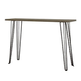 Consola de entrada rectangular Neville con tablero de madera, color gris