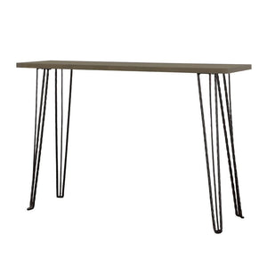 Consola de entrada rectangular Neville con tablero de madera, color gris