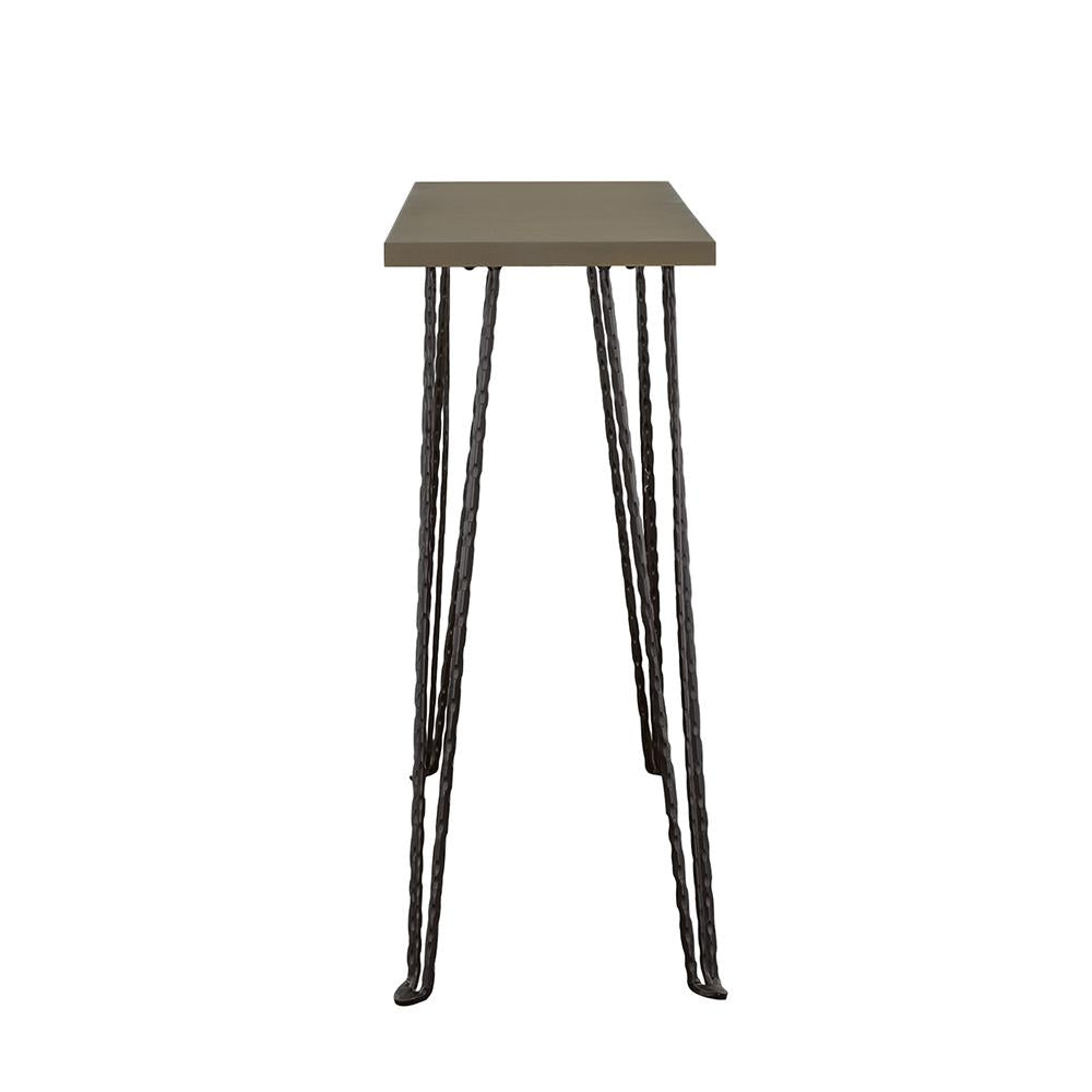 Neville Rectangular Wood Top Entryway Console Table Grey