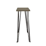Consola de entrada rectangular Neville con tablero de madera, color gris