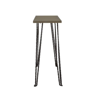 Consola de entrada rectangular Neville con tablero de madera, color gris