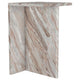 Mesa auxiliar decorativa Bowdoin de mármol auténtico gris