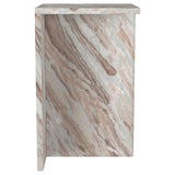 Mesa auxiliar decorativa Bowdoin de mármol auténtico gris