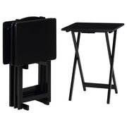 Donna 4-piece TV Tray Table Set Black
