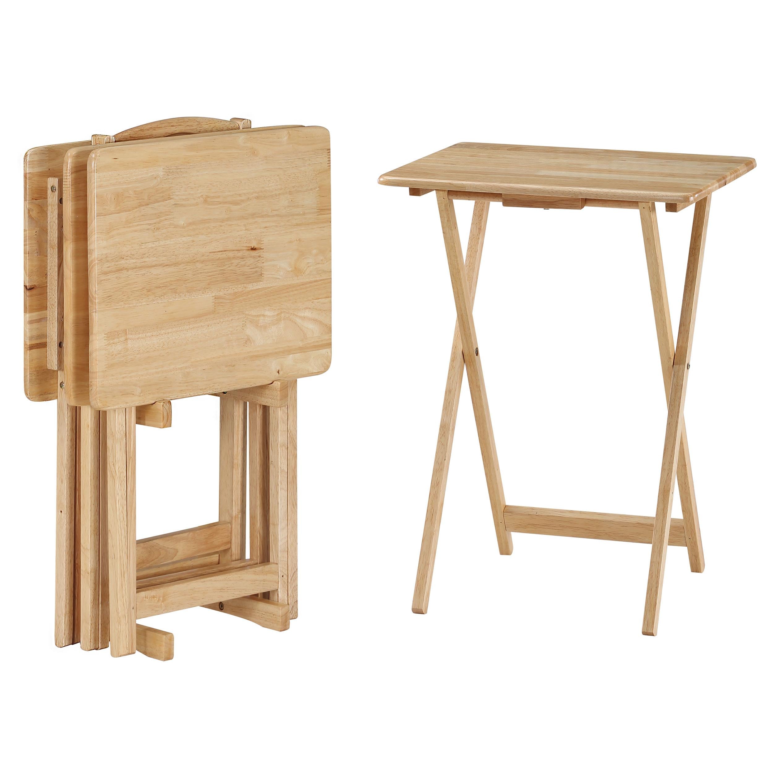 Donna 4-piece TV Tray Table Set Natural