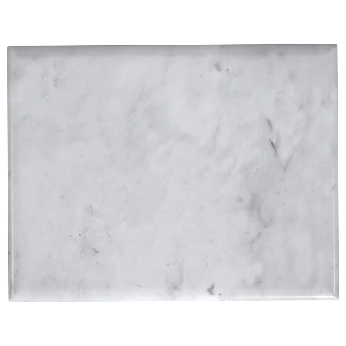 Baldwin Rectangular Marble Top Side Table White and Gold