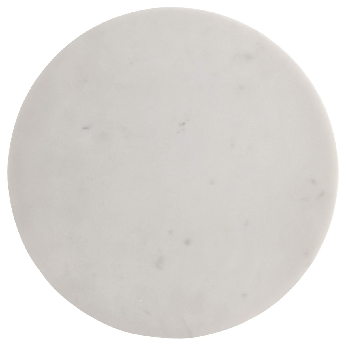 Colette Round Marble Top Side Table White and Dark Grey