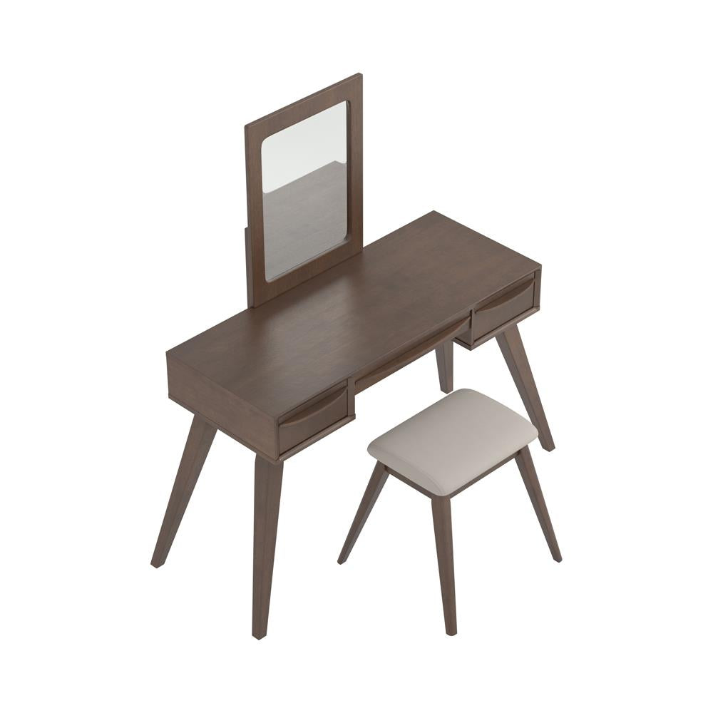 2-piece Vanity Set with 3-drawer Medium Brown