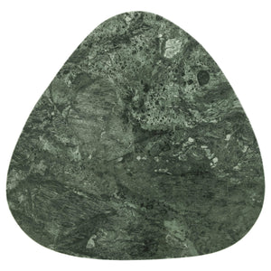 Mesa nido triangular de mármol Tobias de 2 piezas, color verde