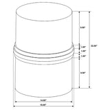 Bryce Round Metal Accent Side Table Rustic Black