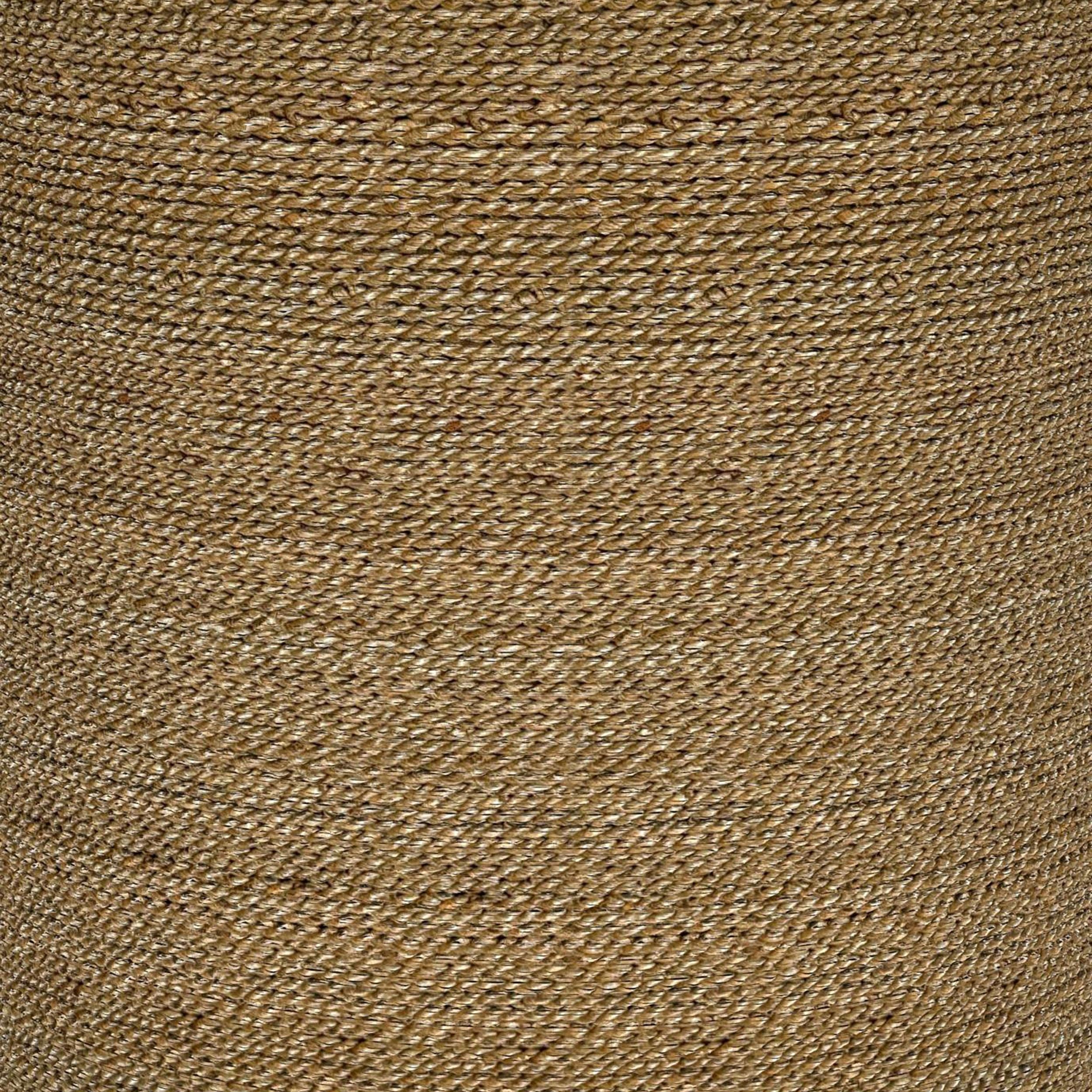 Halden Round Woven Seagrass Accent Side Table Light Brown