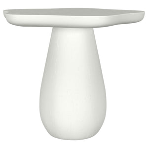 Mesa auxiliar Perth de 17 pulgadas con tablero en forma de nube, color blanco roto