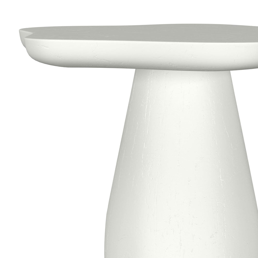 Mesa auxiliar Perth de 17 pulgadas con tablero en forma de nube, color blanco roto