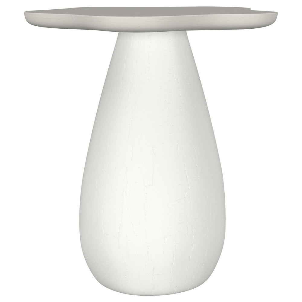 Mesa auxiliar Perth de 20 pulgadas con tablero en forma de nube, color blanco roto