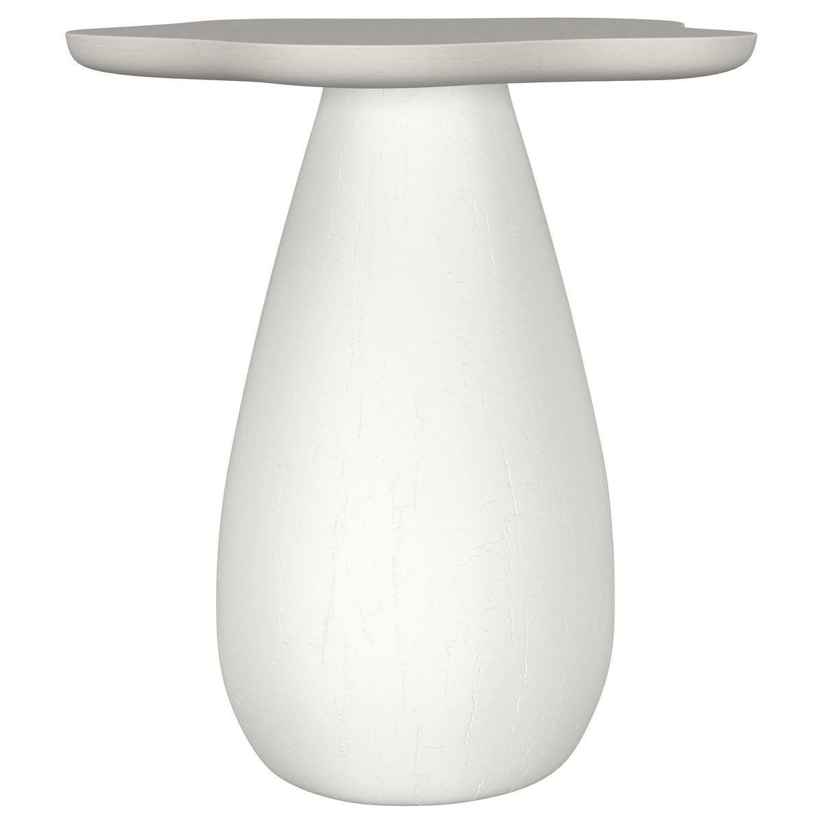 Mesa auxiliar Perth de 20 pulgadas con tablero en forma de nube, color blanco roto