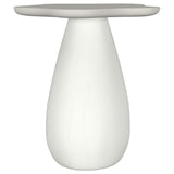 Mesa auxiliar Perth de 20 pulgadas con tablero en forma de nube, color blanco roto