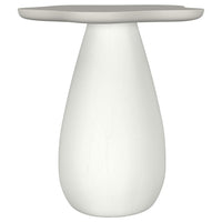 Mesa auxiliar Perth de 20 pulgadas con tablero en forma de nube, color blanco roto