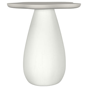 Mesa auxiliar Perth de 20 pulgadas con tablero en forma de nube, color blanco roto