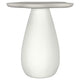 Mesa auxiliar Perth de 20 pulgadas con tablero en forma de nube, color blanco roto