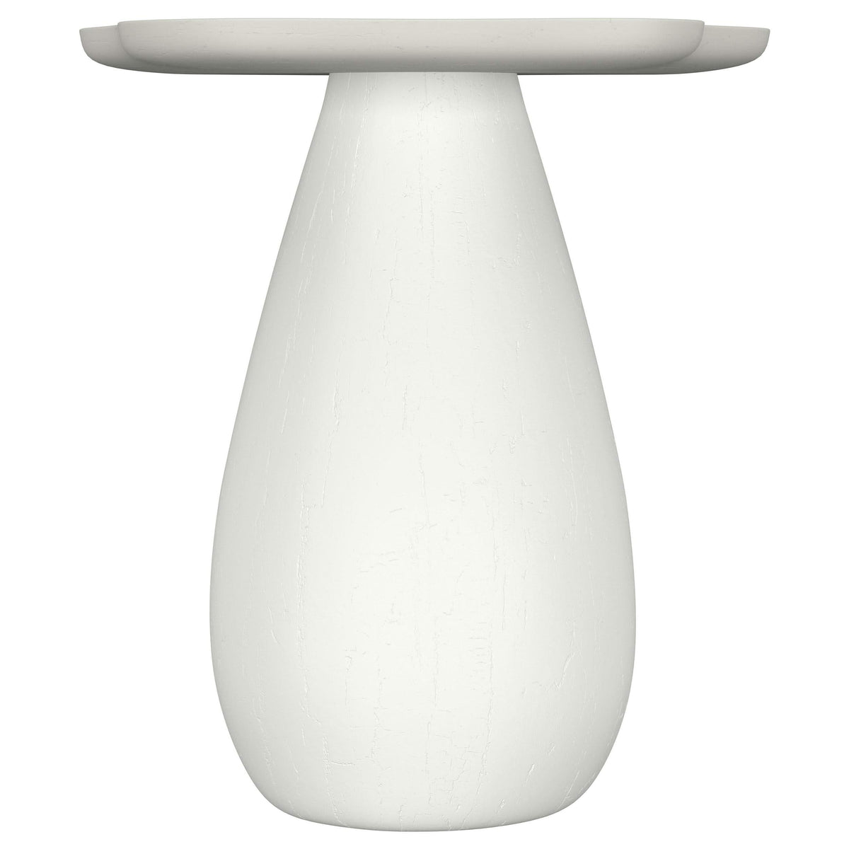 Mesa auxiliar Perth de 20 pulgadas con tablero en forma de nube, color blanco roto